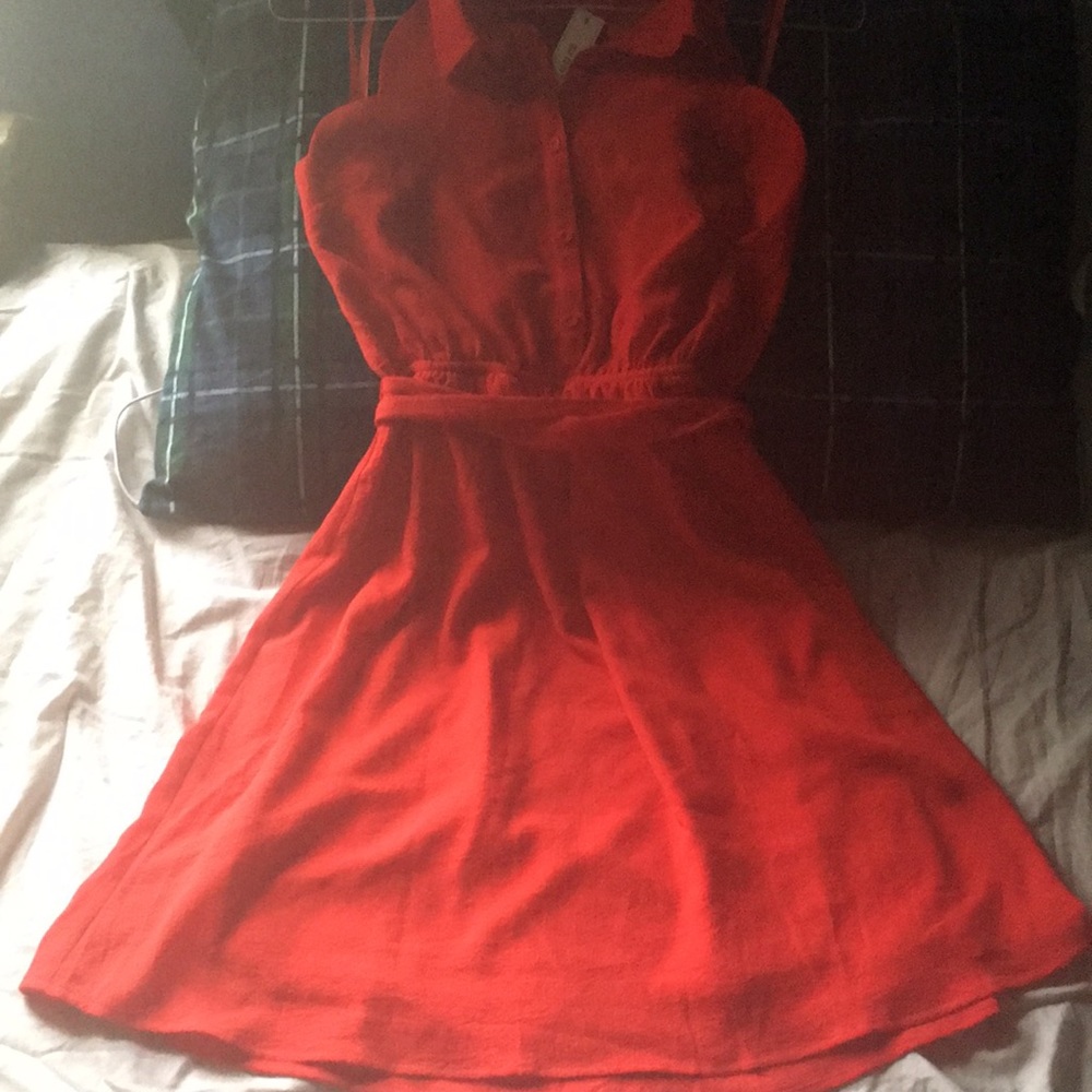 Red Monteau Los Angeles dress never worn with tags